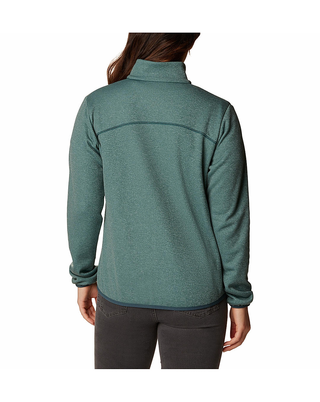 Columbia Womens Green Col Hike Tech Fleece Full Zip Jacket