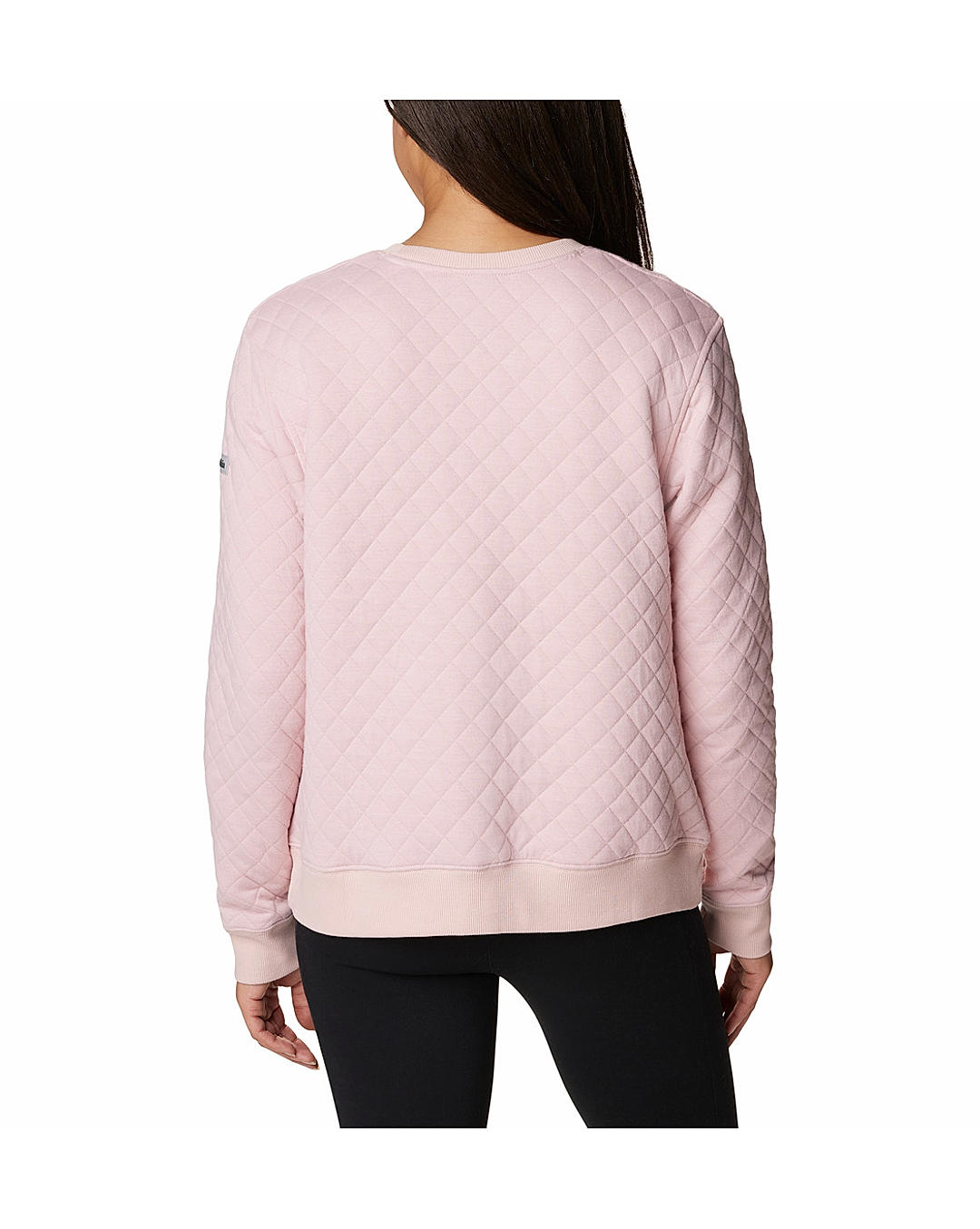 Columbia Womens Pink Columbia Lodge Quilted Crew Pullover