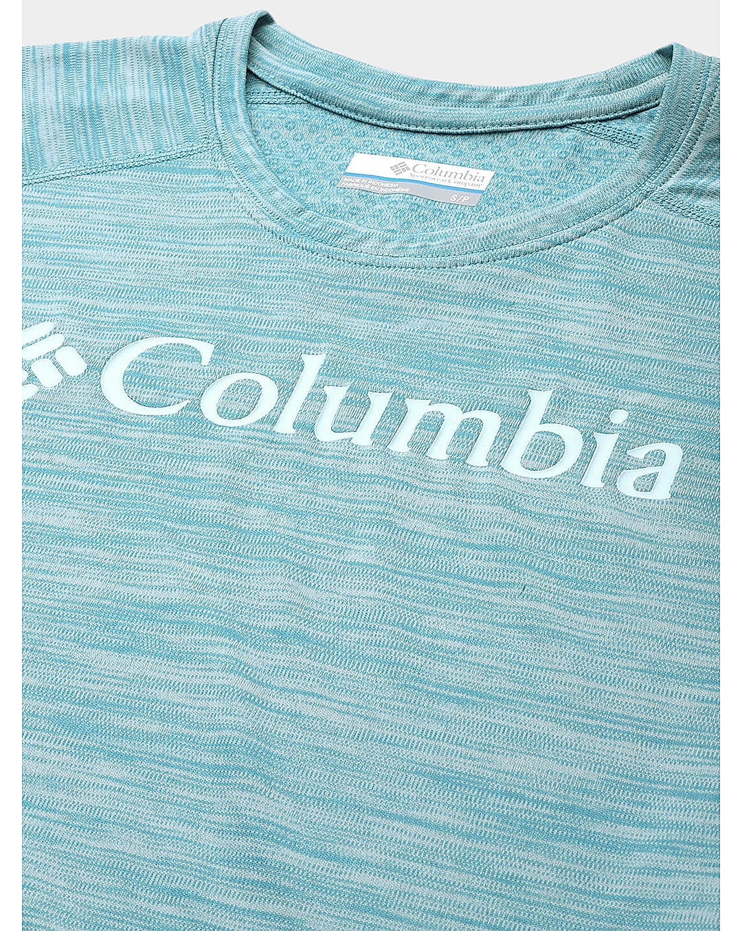 Columbia Womens Blue Omni-Freeze W Zero Rules Graphic Crew Tshirt