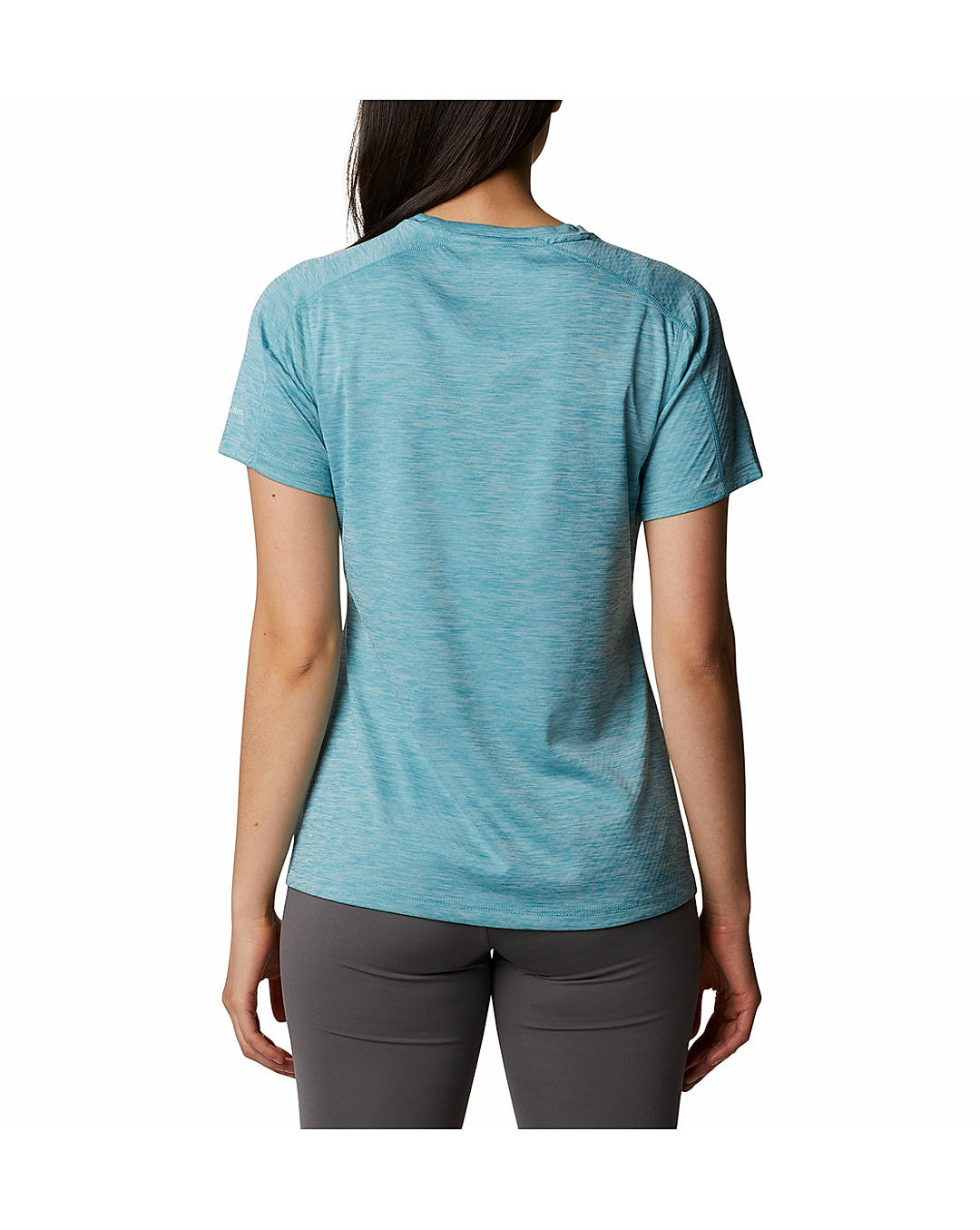 Columbia Womens Blue Omni-Freeze W Zero Rules Graphic Crew Tshirt
