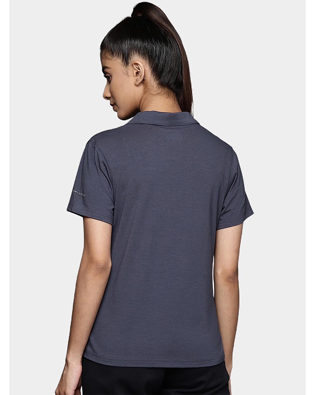 Columbia Womens Navy Omni-Wick W Sun Trek Polo Tshirt