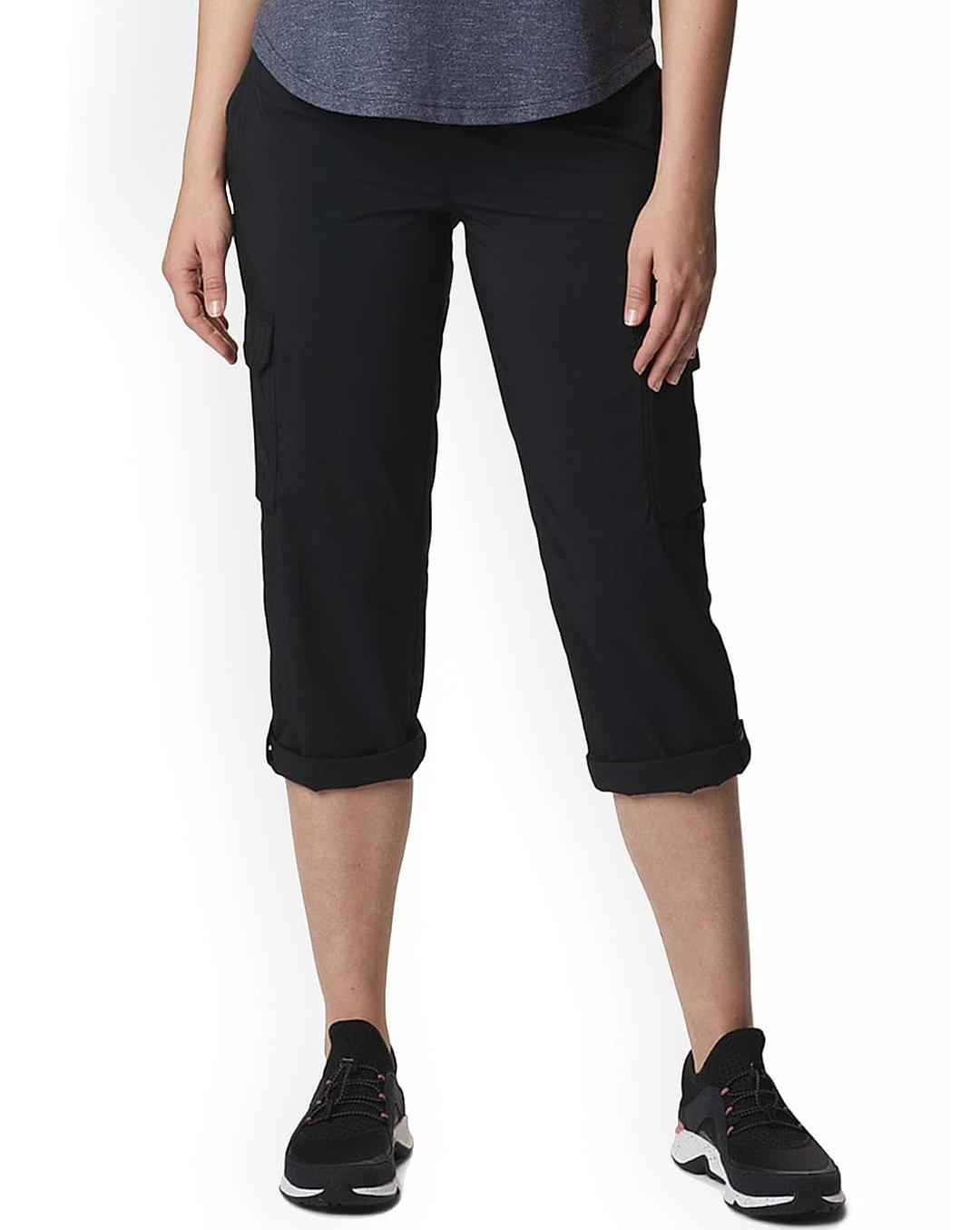 Columbia Womens Black Omni-Shade Silver Ridge Utility Capri Short