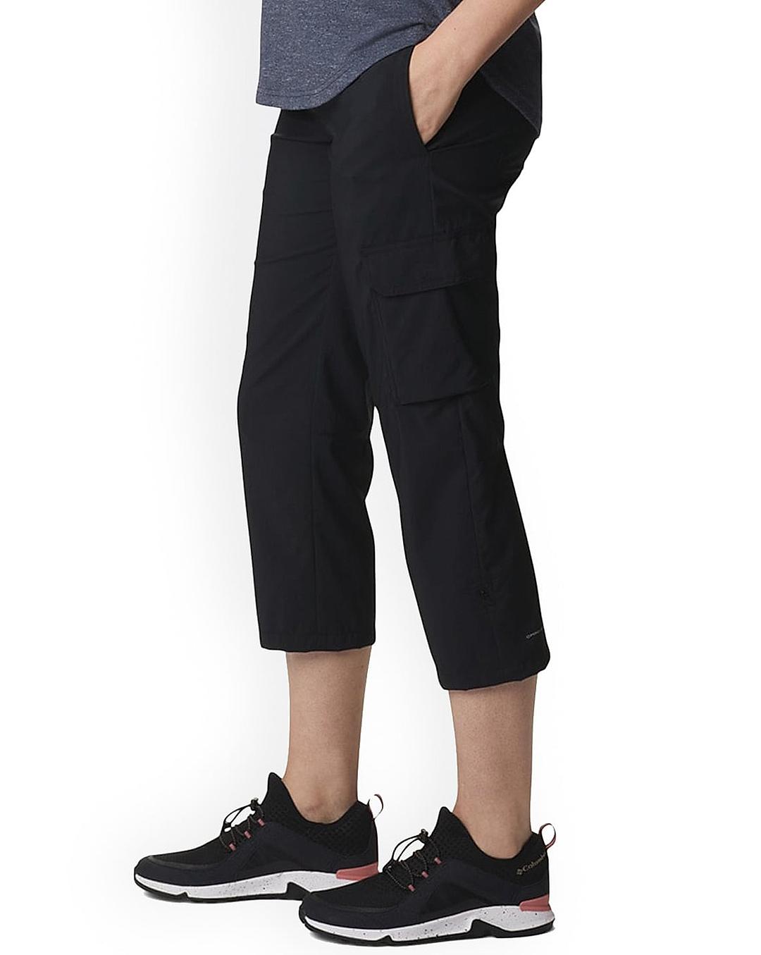 Columbia Womens Black Omni-Shade Silver Ridge Utility Capri Short