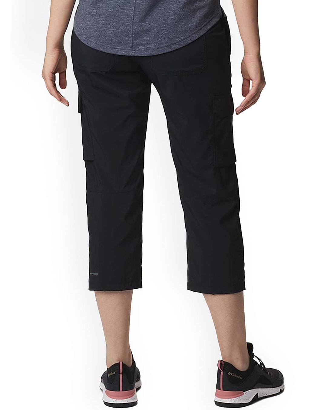 Columbia Womens Black Omni-Shade Silver Ridge Utility Capri Short