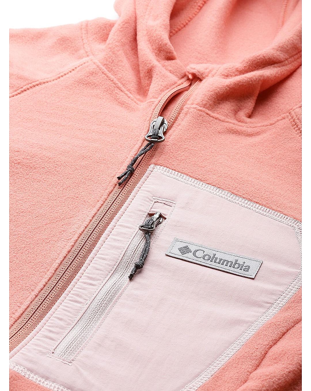 Columbia Womens Orange Omni-Heat Helix W Outdoor Tracks Hooded Full Zip Jacket