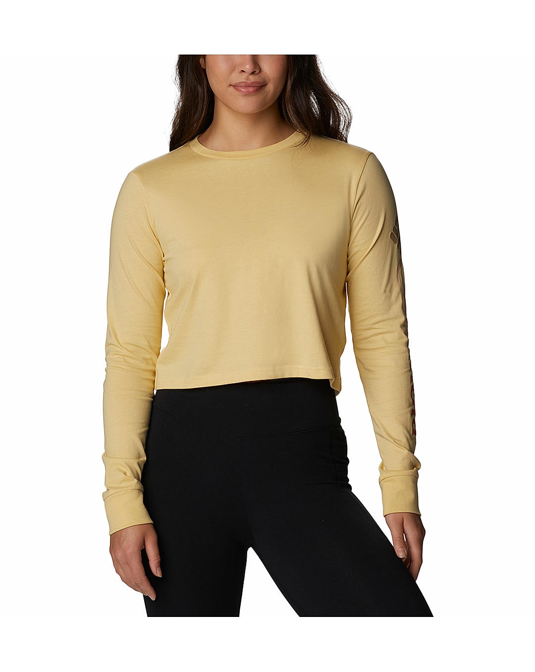 Columbia Womens Yellow North Cascades Long Sleeve Printed Tshirt