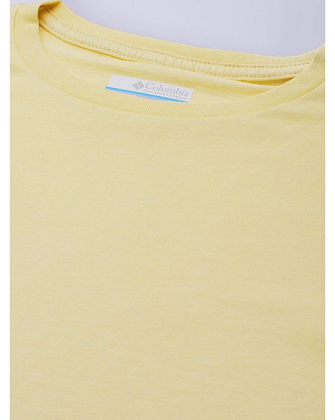 Columbia Womens Yellow North Cascades Long Sleeve Printed Tshirt