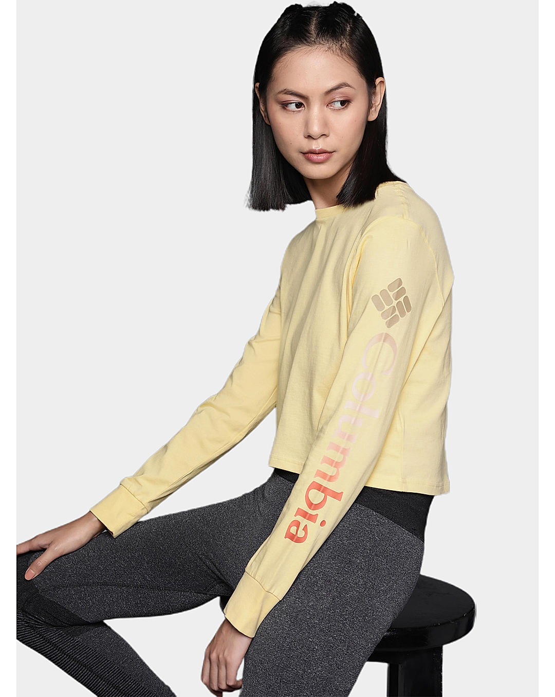 Columbia Womens Yellow North Cascades Long Sleeve Printed Tshirt