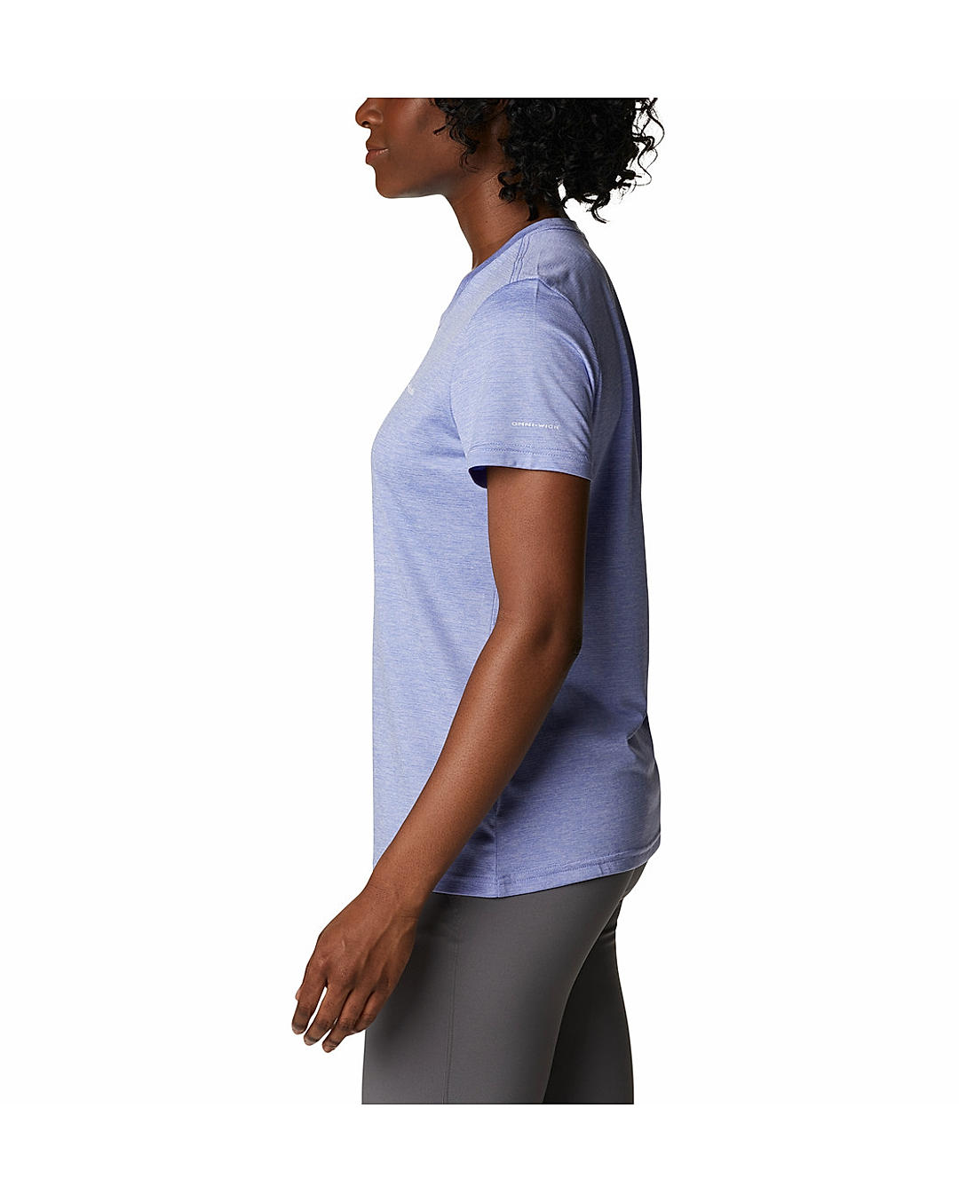 Columbia Womens Purple Omni-Wick Columbia Hike Short Sleeve Crew Tshirt