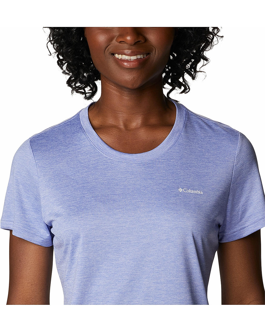 Columbia Womens Purple Omni-Wick Columbia Hike Short Sleeve Crew Tshirt