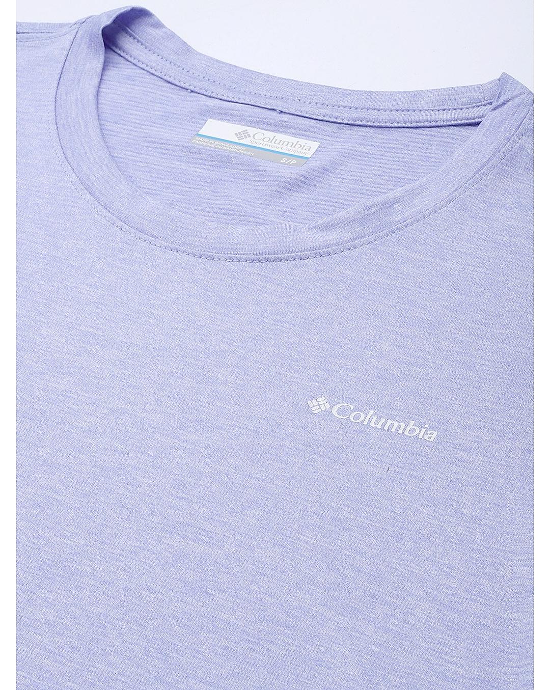 Columbia Womens Purple Omni-Wick Columbia Hike Short Sleeve Crew Tshirt
