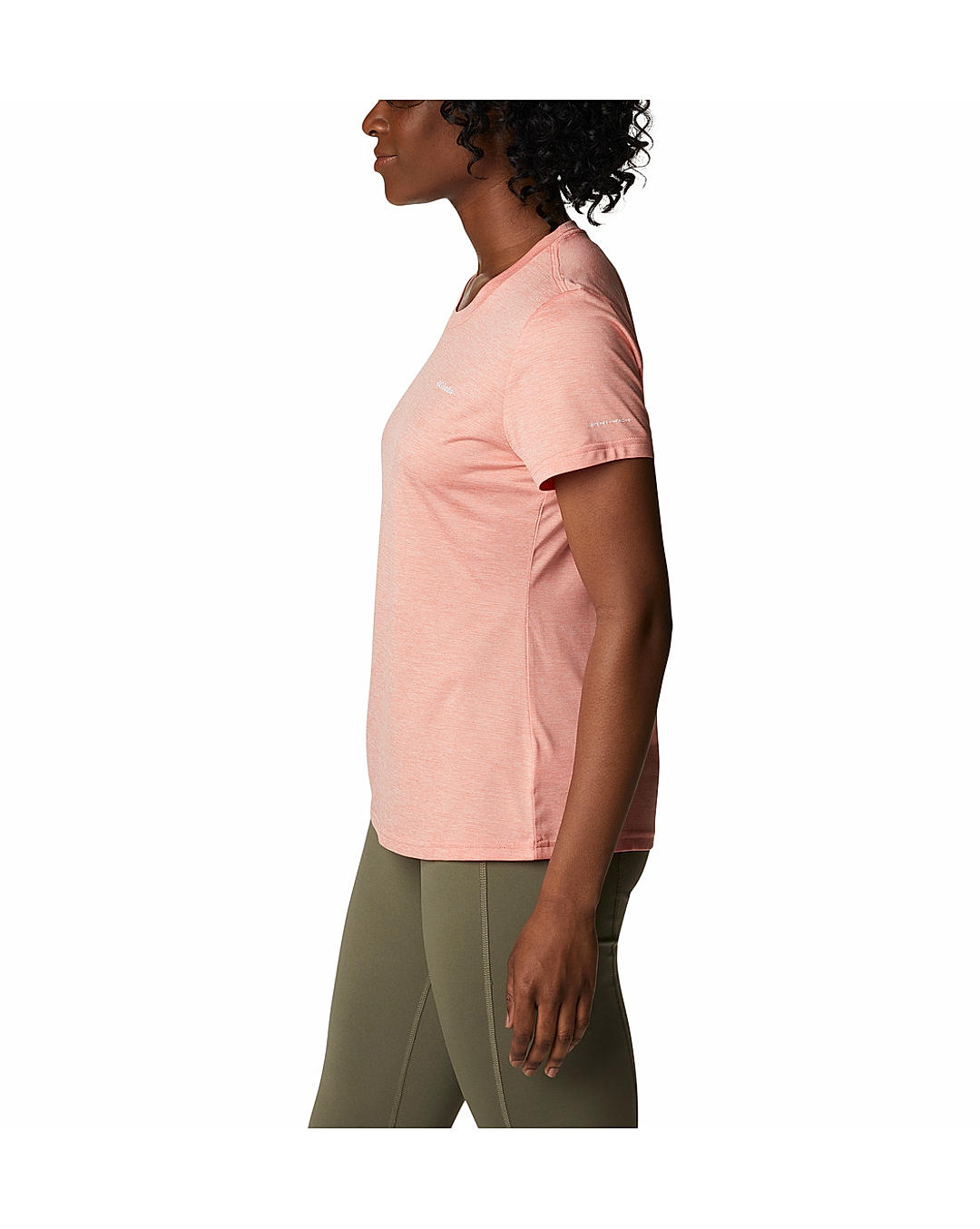 Columbia Womens Peach Omni-Wick Columbia Hike Short Sleeve Crew Tshirt