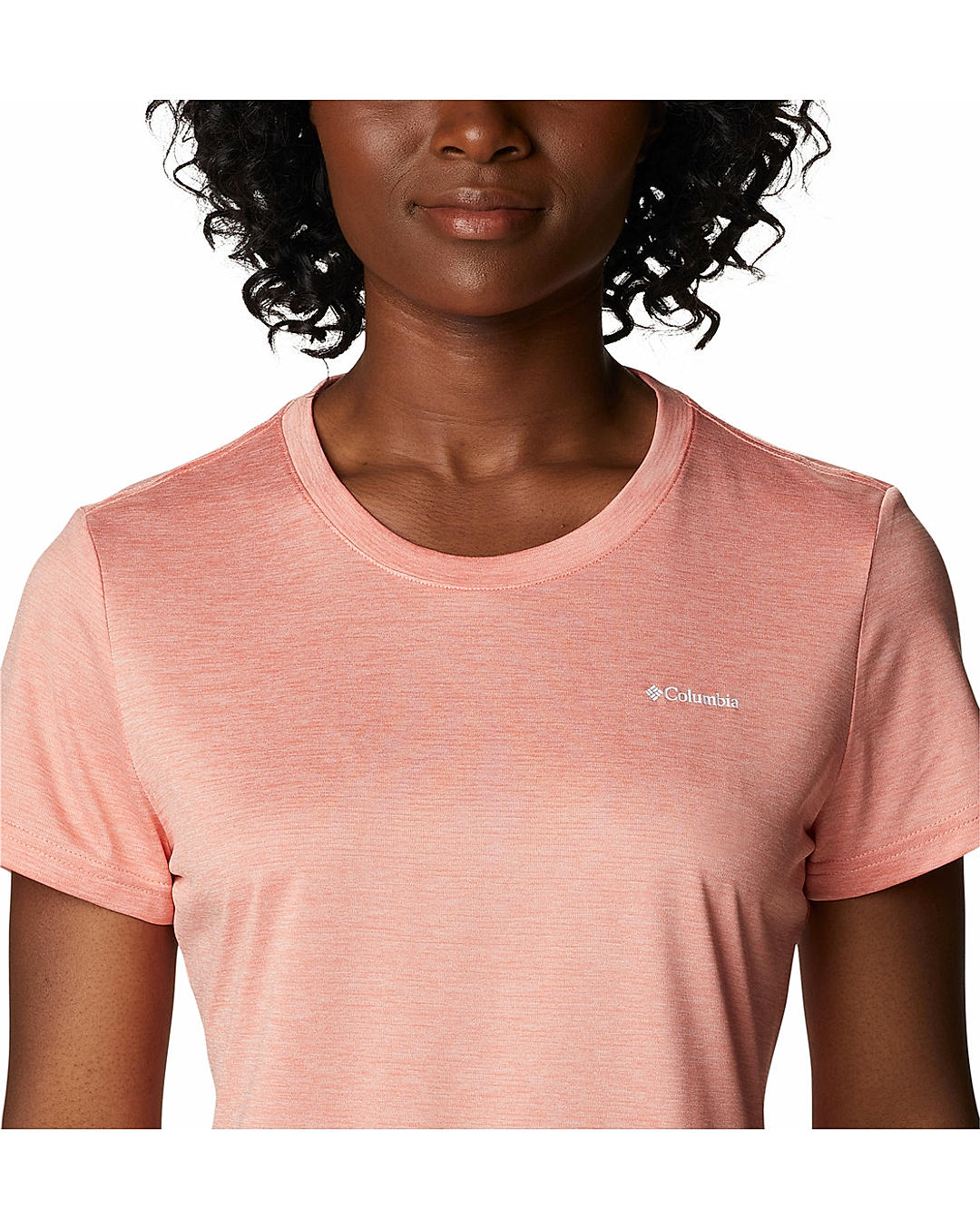 Columbia Womens Peach Omni-Wick Columbia Hike Short Sleeve Crew Tshirt
