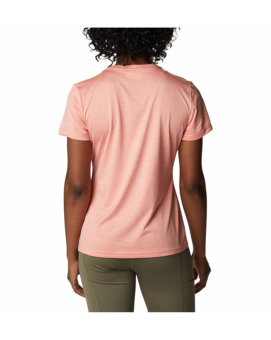 Columbia Womens Peach Omni-Wick Columbia Hike Short Sleeve Crew Tshirt