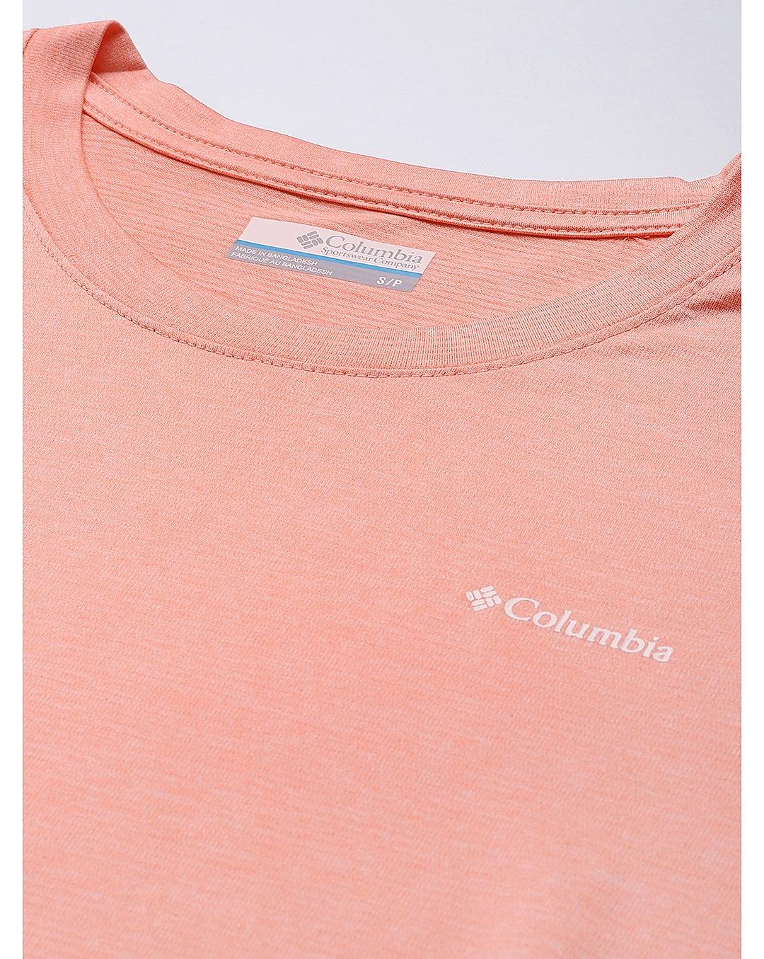 Columbia Womens Peach Omni-Wick Columbia Hike Short Sleeve Crew Tshirt