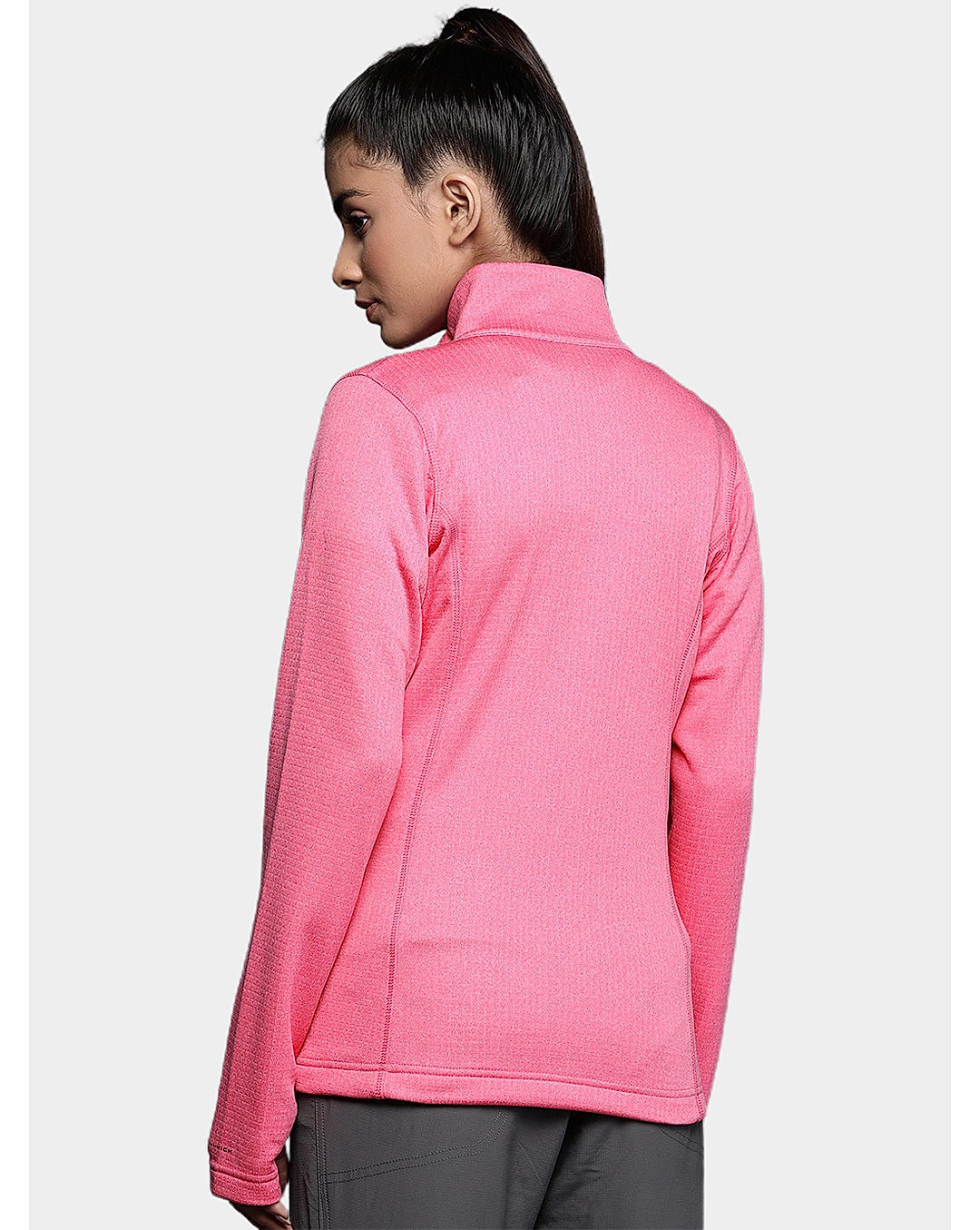 Columbia Womens Pink Omni-Wick W Park View Grid Full Zip Fleece Jacket