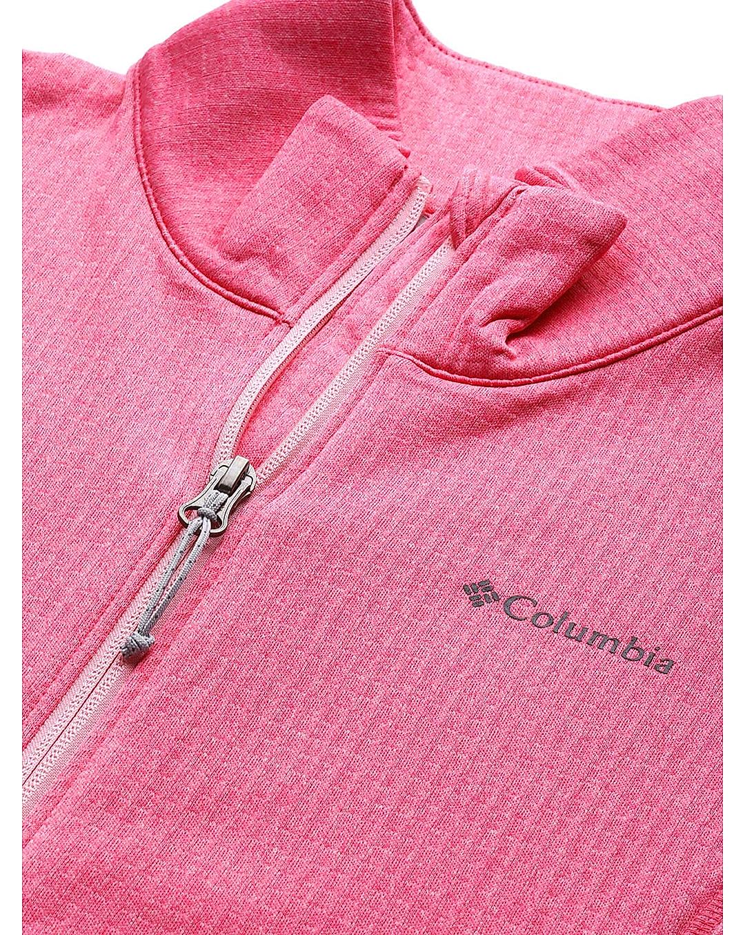 Columbia Womens Pink Omni-Wick W Park View Grid Full Zip Fleece Jacket