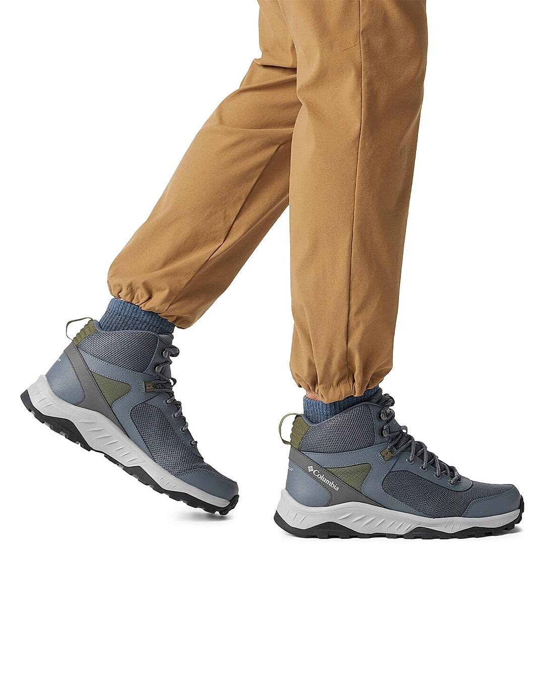 Columbia Men Grey Trailstorm Ascend Mid Shoes (Waterproof)