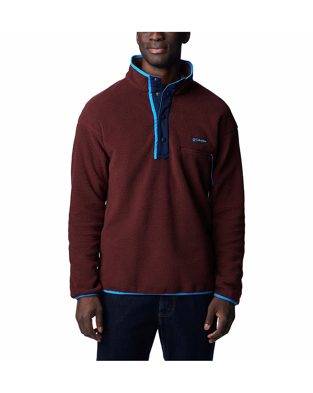 Buy Columbia Purple Helvetia Half Snap Fleece Jackets For Men Online at Adventuras 489008
