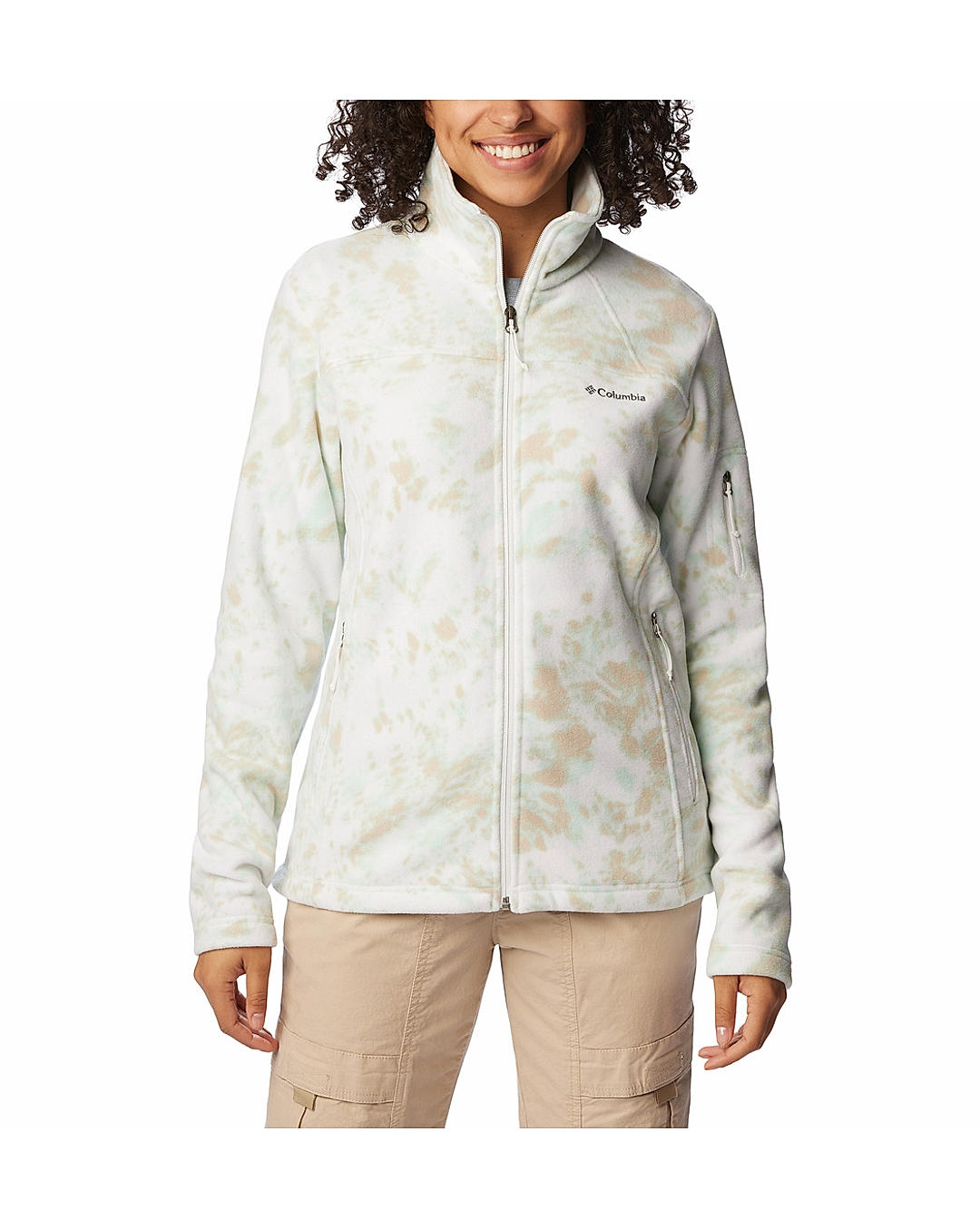 Columbia Womens Multi Fast Trek Printed Fleece Jacket