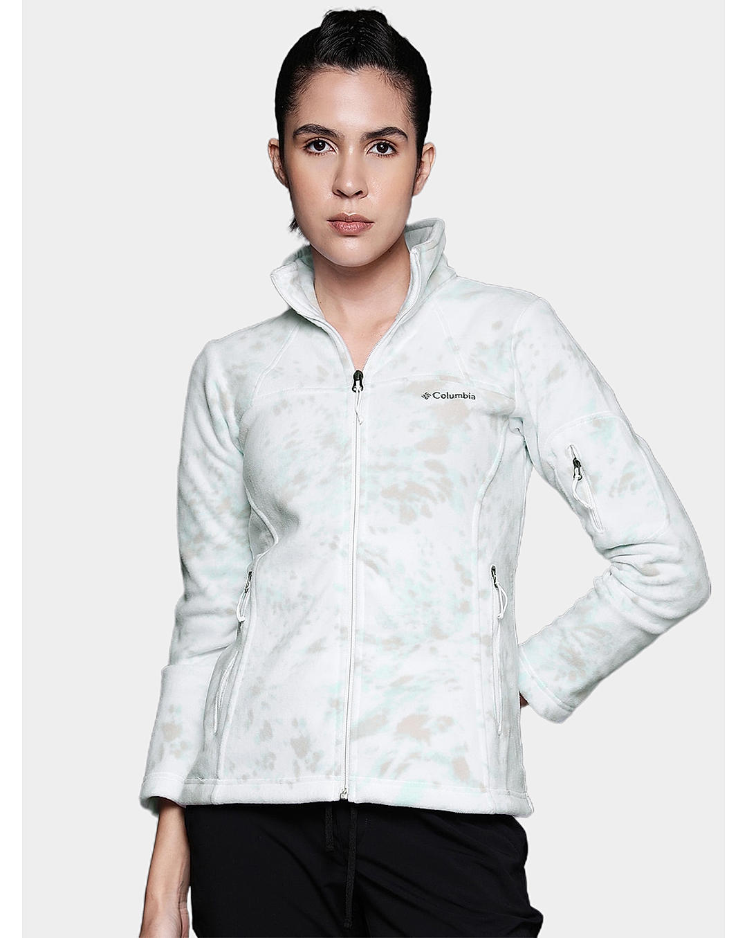 Columbia Womens Multi Fast Trek Printed Fleece Jacket
