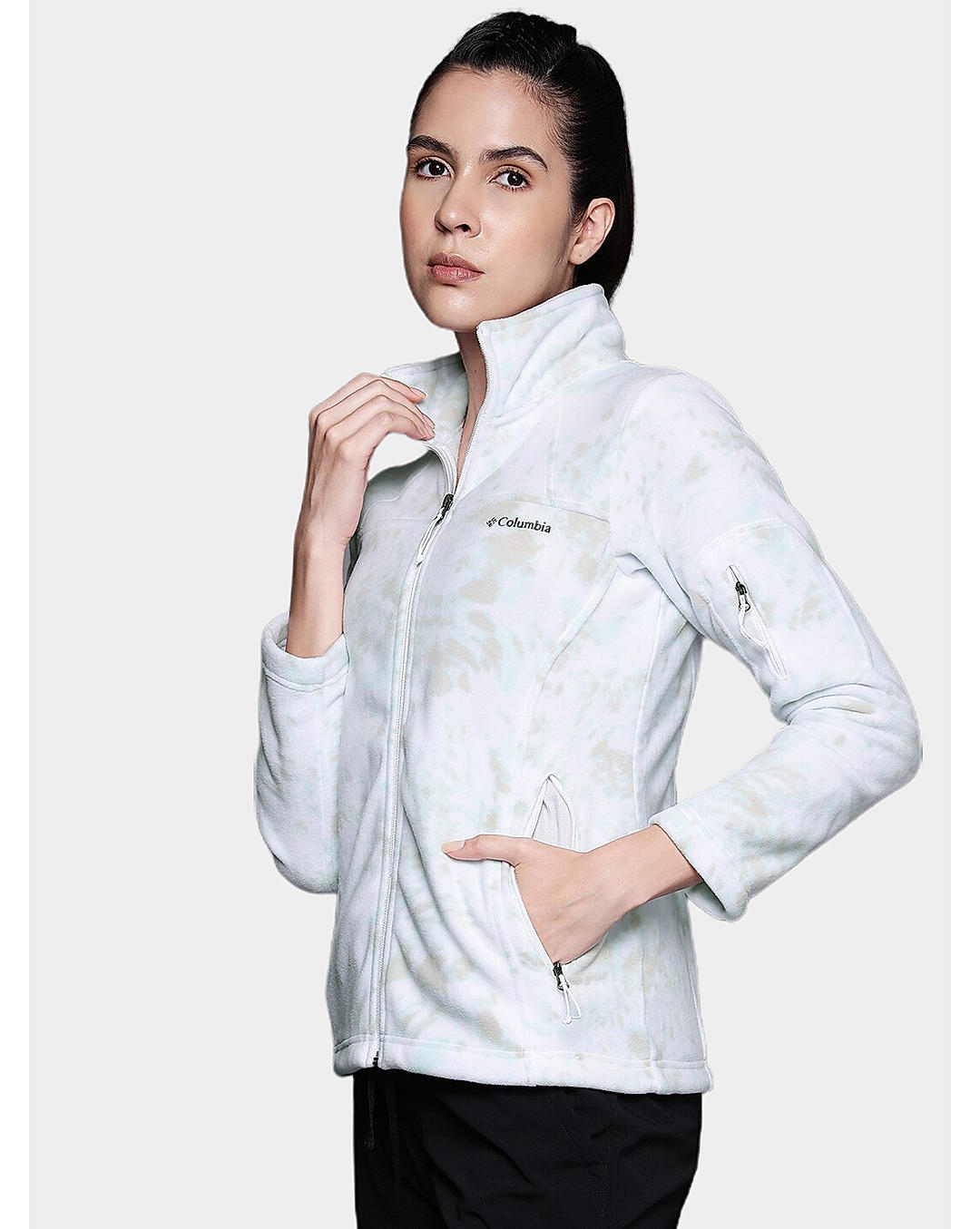 Columbia Womens Multi Fast Trek Printed Fleece Jacket