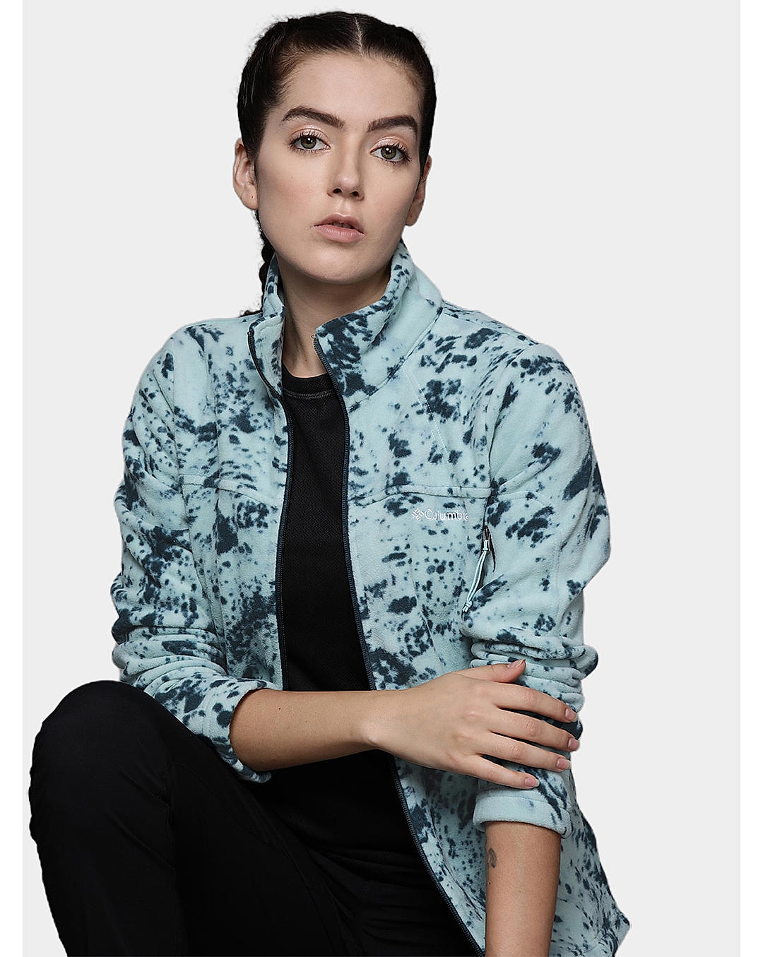 Columbia Womens Multi Fast Trek Printed Fleece Jacket