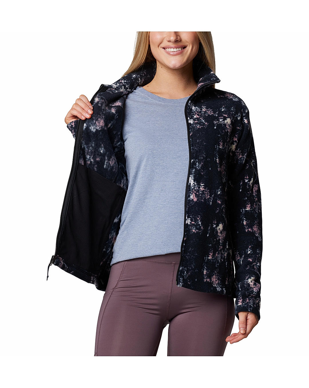 Columbia Womens Multi Fast Trek Printed Fleece Jacket