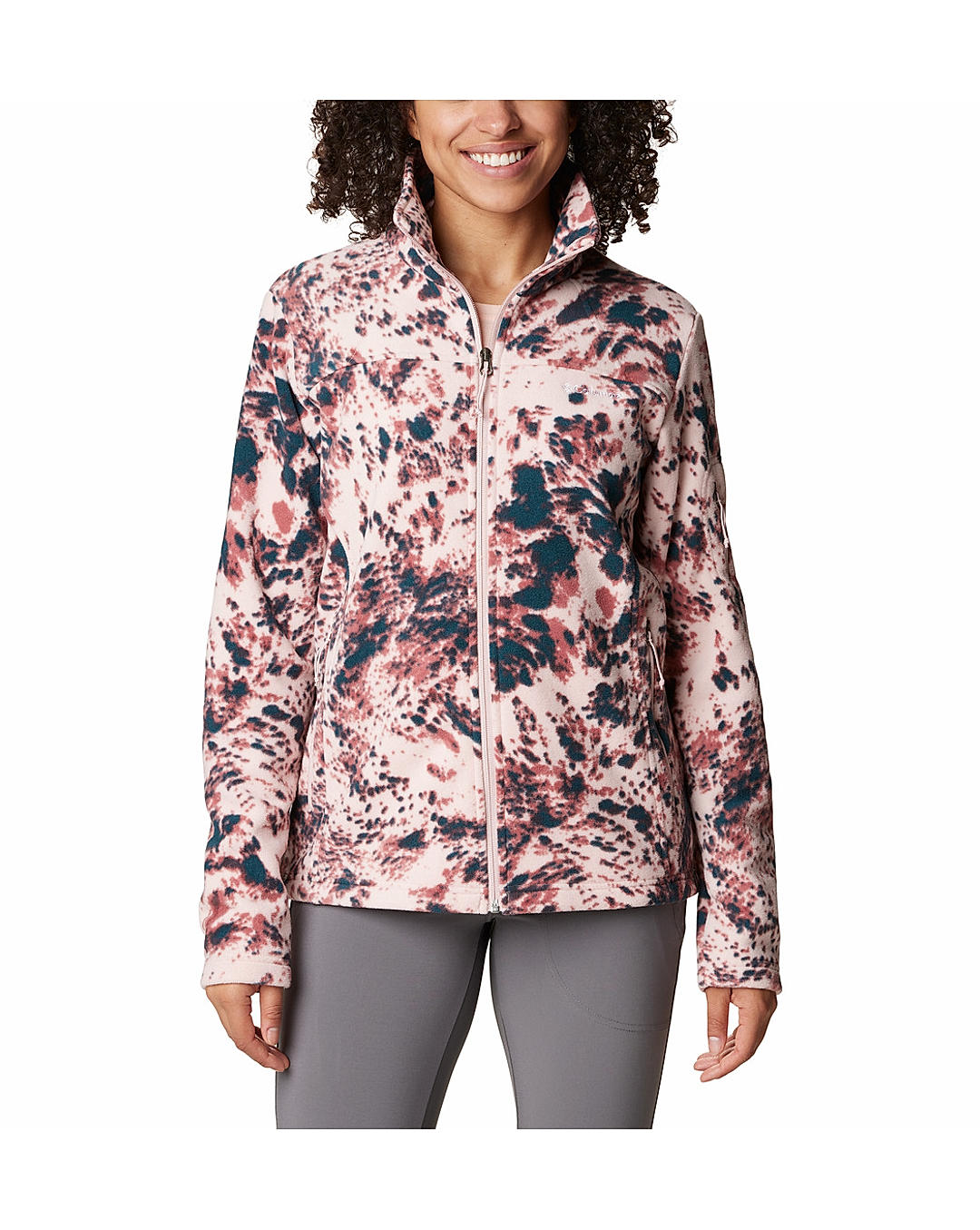 Columbia Womens Multi Fast Trek Printed Fleece Jacket