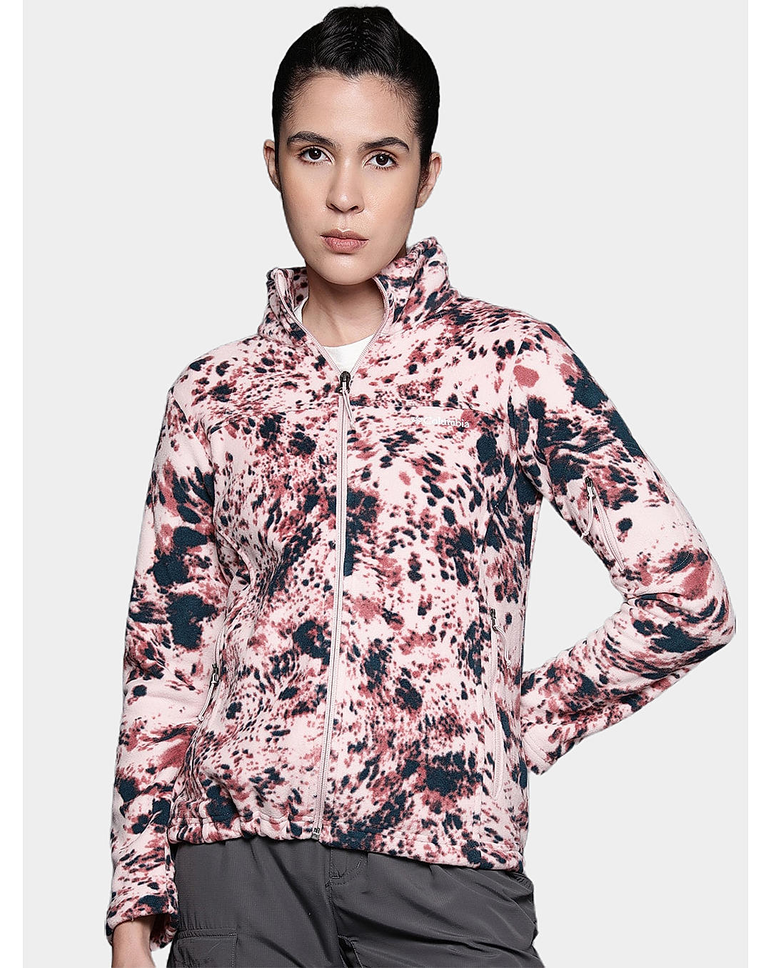 Columbia Womens Multi Fast Trek Printed Fleece Jacket