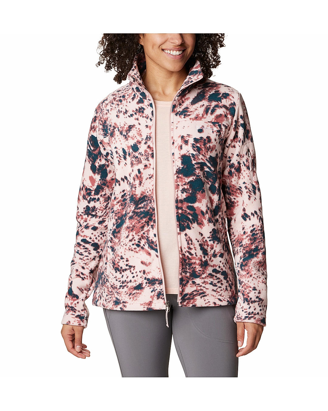 Columbia Womens Multi Fast Trek Printed Fleece Jacket