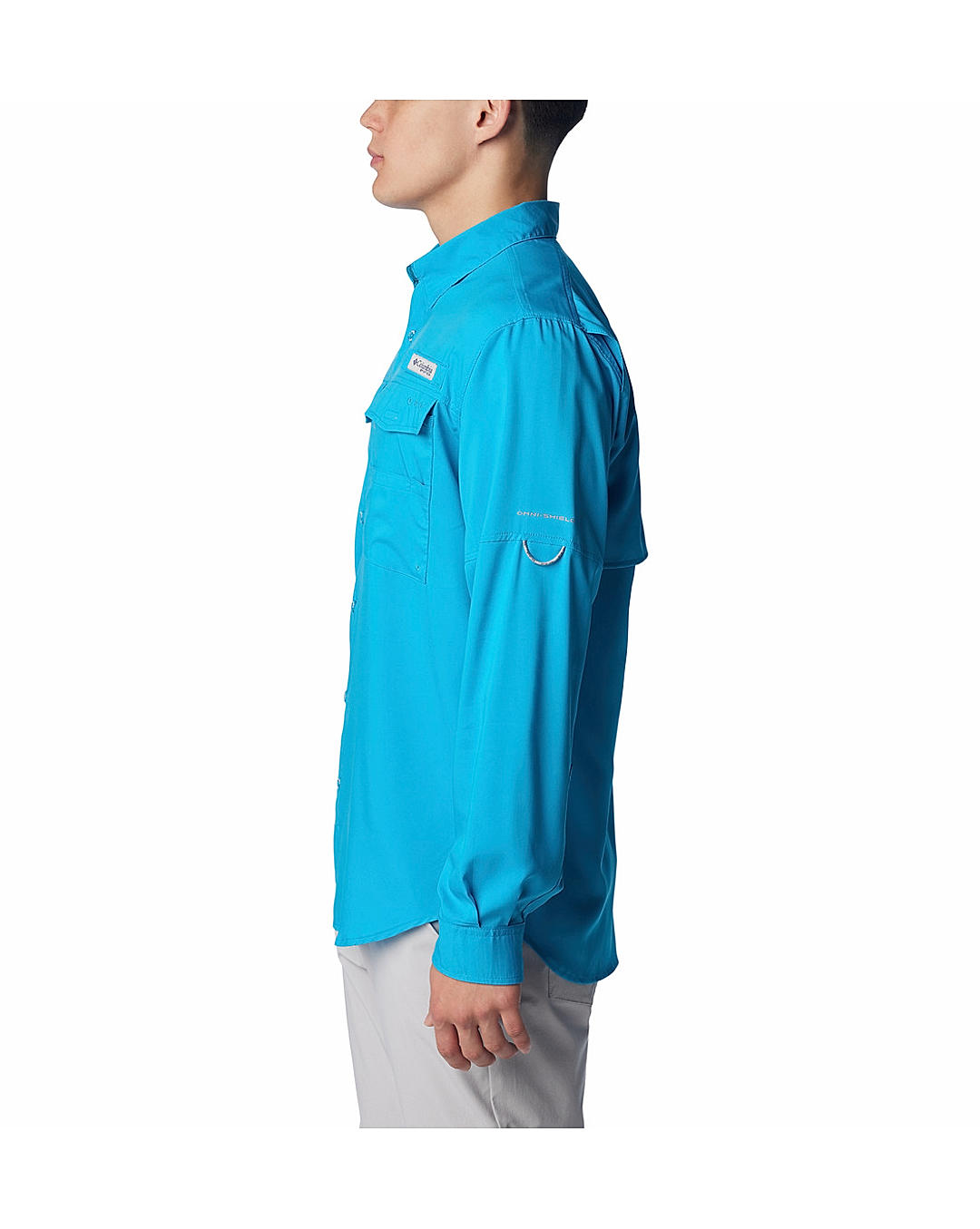 Columbia Mens Blue Omni-Shield Blood and Guts IV  Long Sleeve Shirt