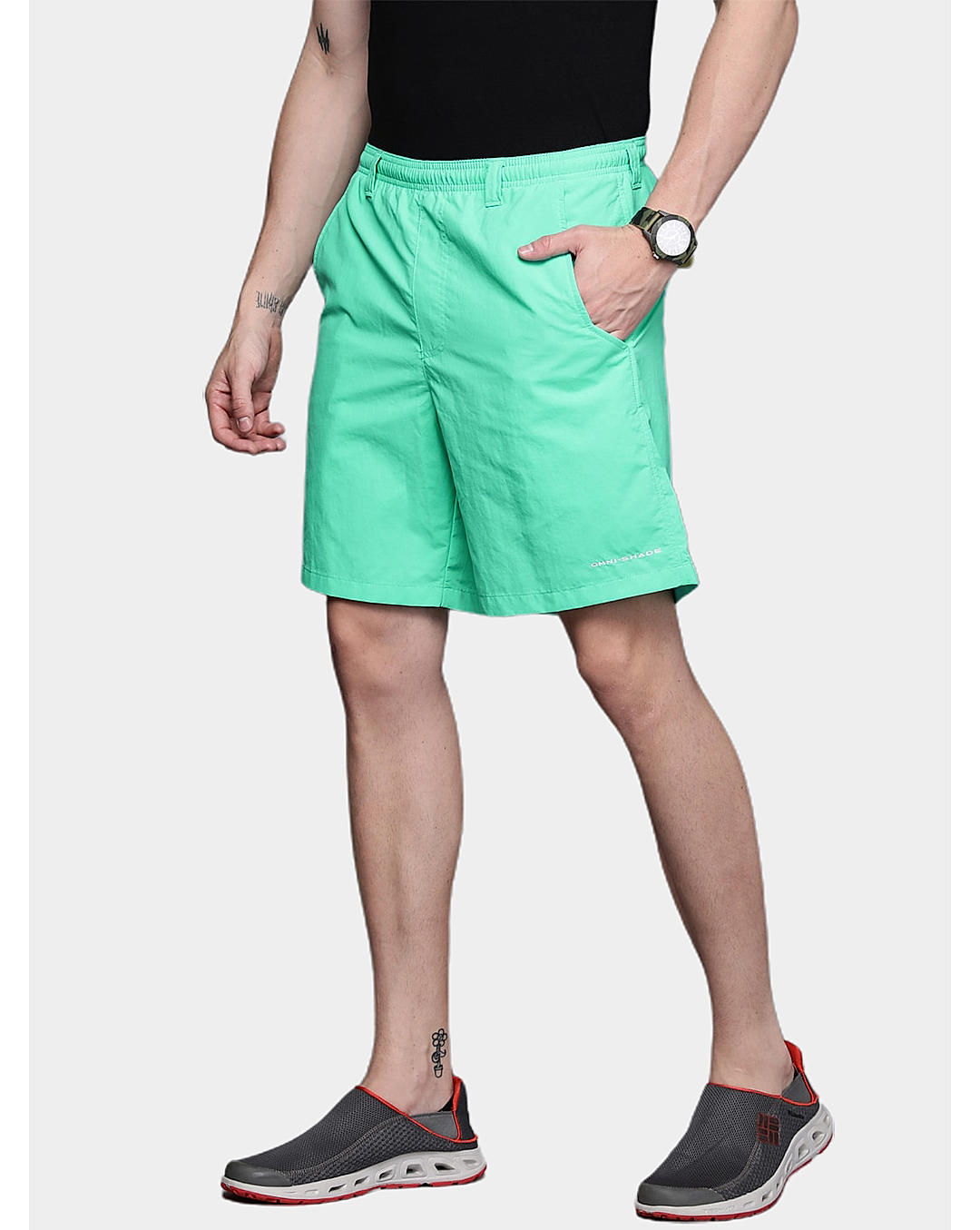 Columbia Mens Green UPF 50 Backcast III Water Short