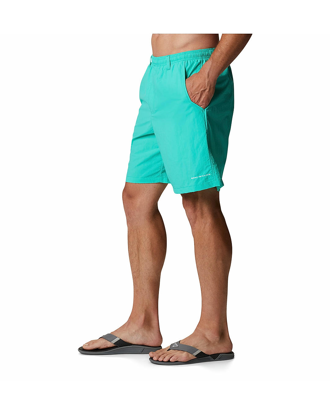 Columbia Mens Green UPF 50 Backcast III Water Short