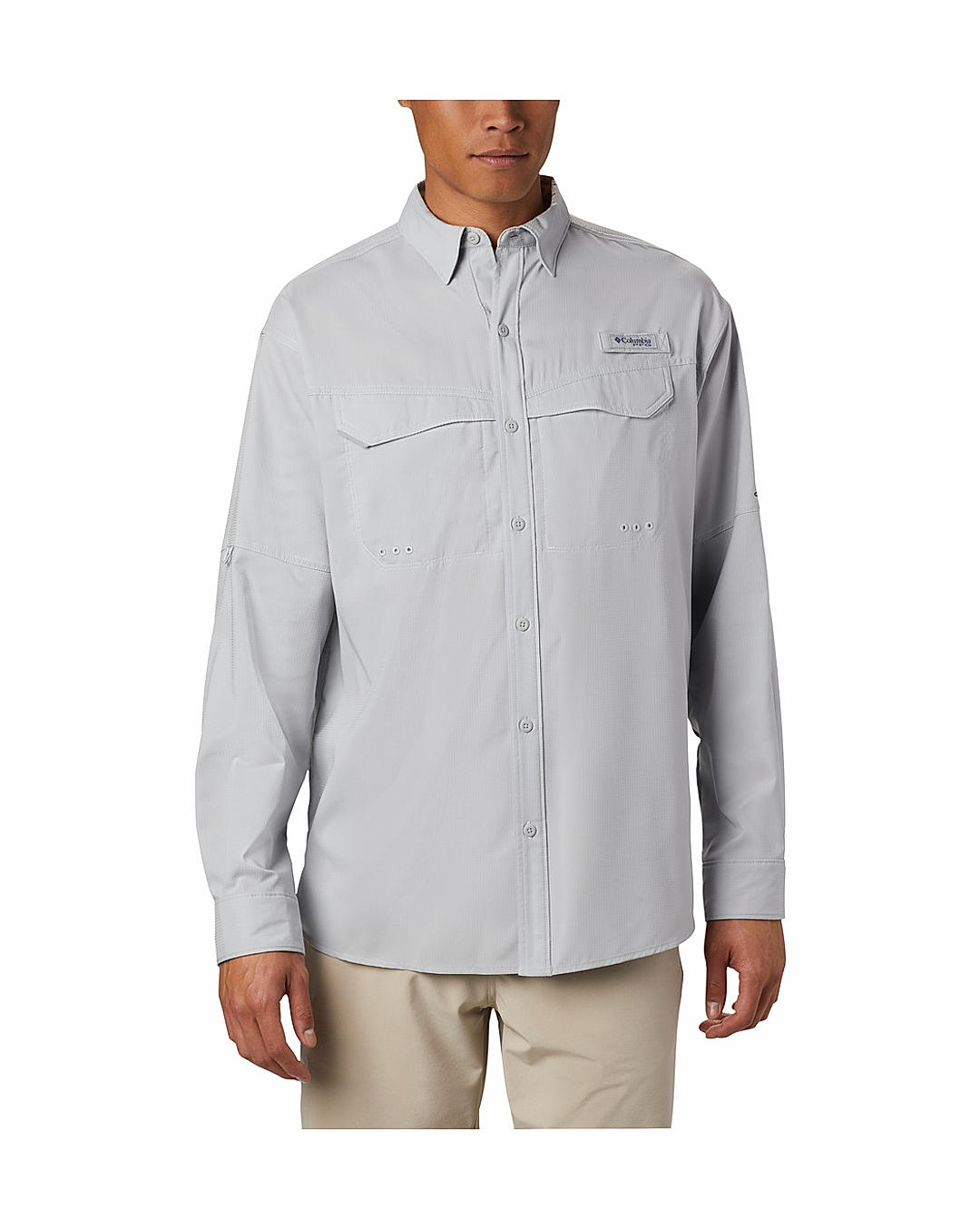 Columbia Mens Grey Omni-Wick Low Drag Offshore Long Sleeve Shirt
