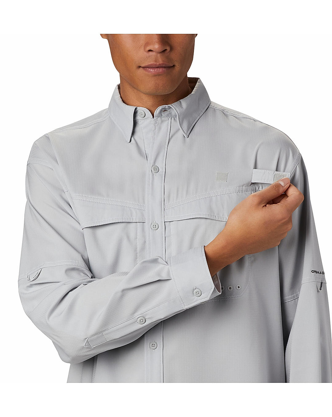 Columbia Mens Grey Omni-Wick Low Drag Offshore Long Sleeve Shirt