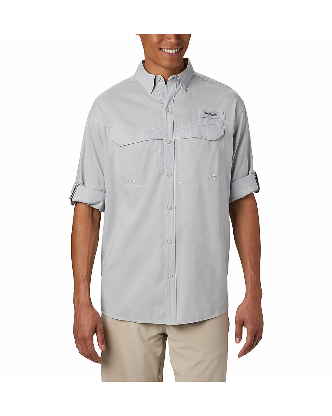 Columbia Mens Grey Omni-Wick Low Drag Offshore Long Sleeve Shirt