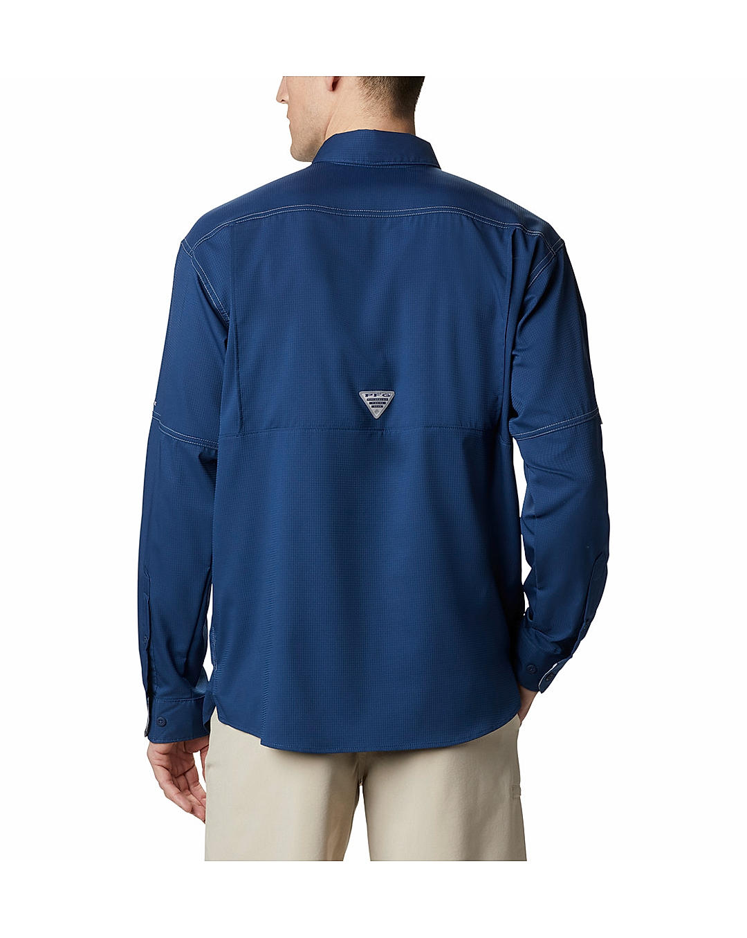 Columbia Mens Blue Omni-Wick Low Drag Offshore Long Sleeve Shirt