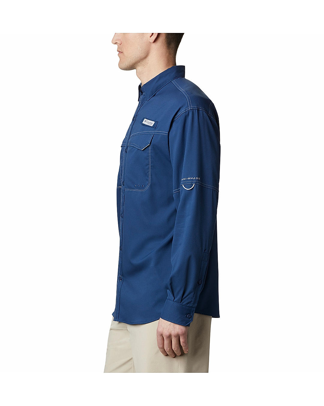 Columbia Mens Blue Omni-Wick Low Drag Offshore Long Sleeve Shirt