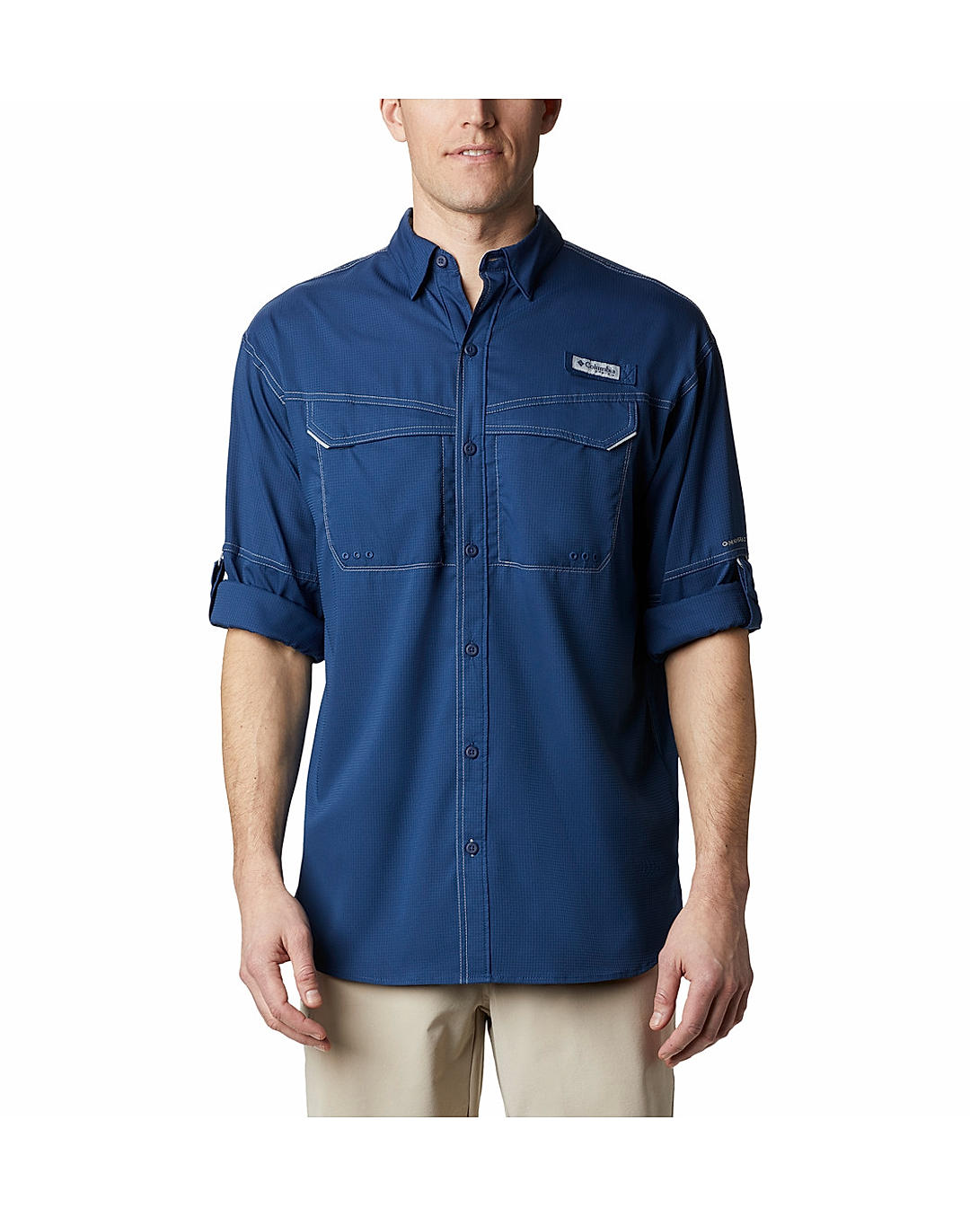 Columbia Mens Blue Omni-Wick Low Drag Offshore Long Sleeve Shirt