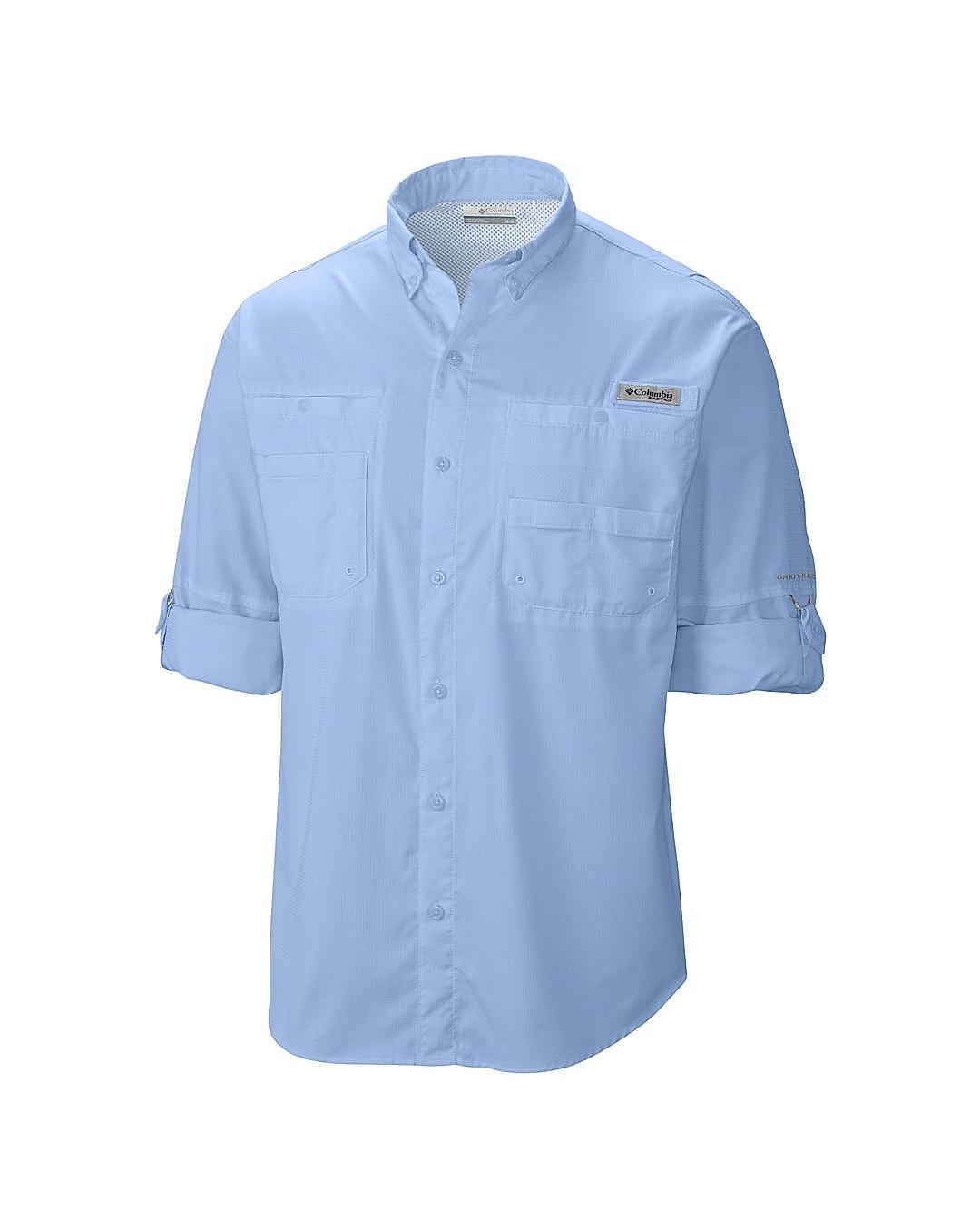 Columbia Men Light Blue Tamiami II LS Shirt