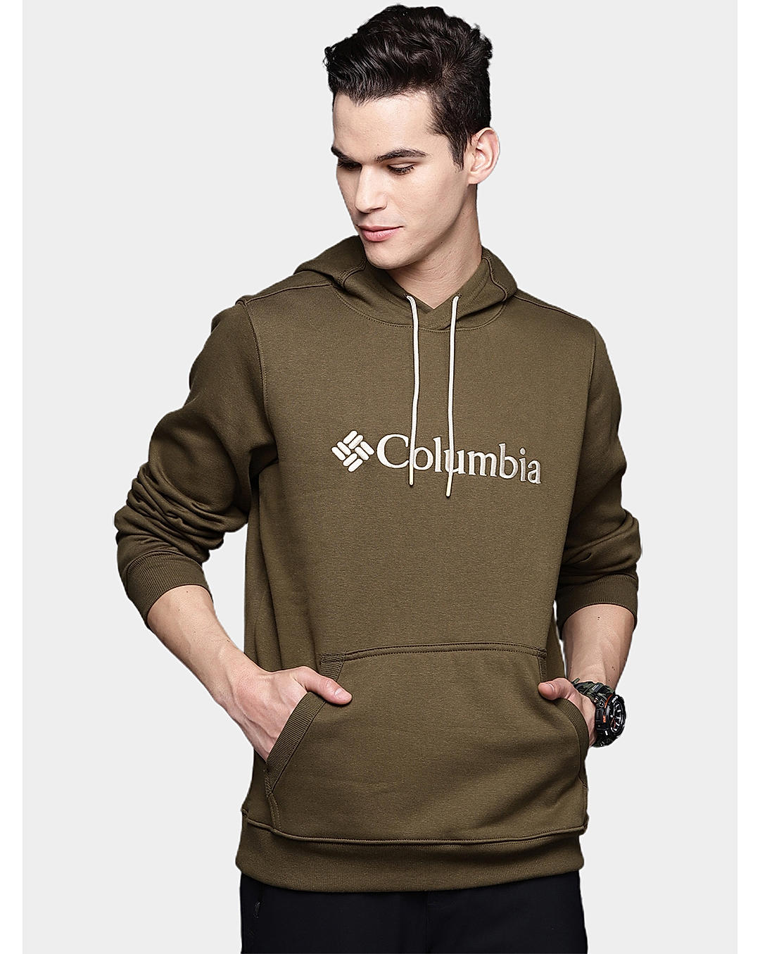 Buy Columbia Green Csc Basic Logo II Hoodie Jackets For Men Online at Adventuras 483572