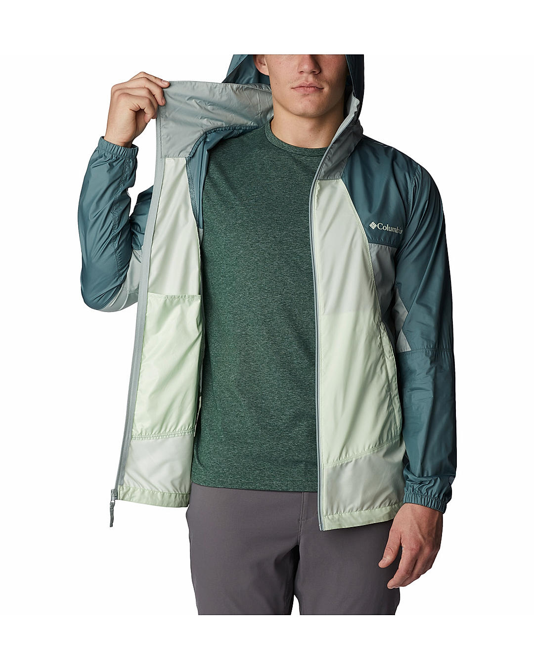 Columbia windbreaker green store