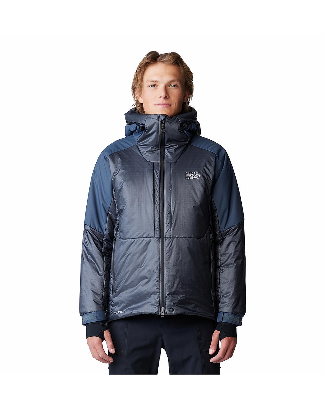 Buy Mountain Hardwear Mens Navy Blue Compressor Alpine Hooded Jacket Online at Adventuras 537166