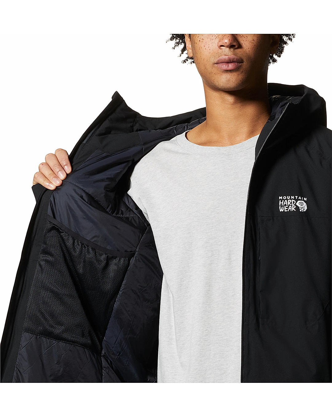 Mountain Hardwear Mens Black Stretch Ozonic Insulated Jacket