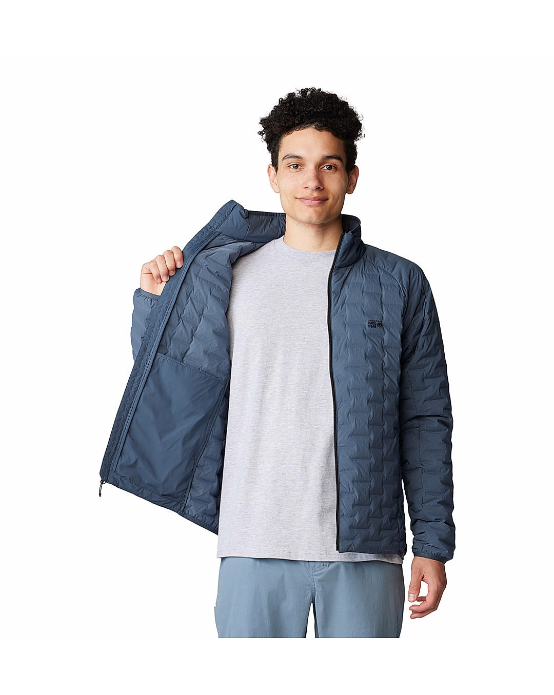 Mountain Hardwear Mens Blue Stretchdown Light Jacket
