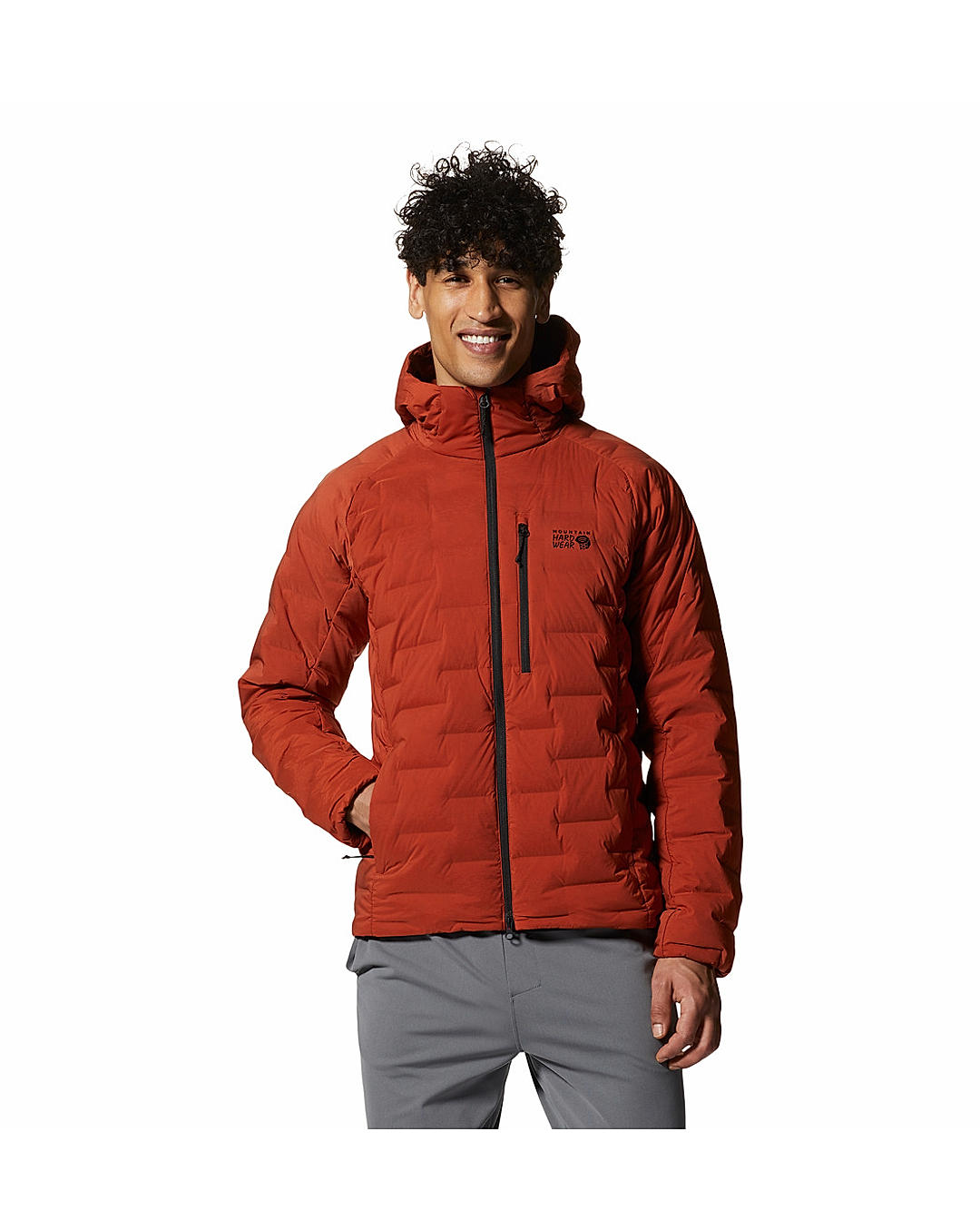 Mountain Hardwear Men Red Stretchdown Hoody