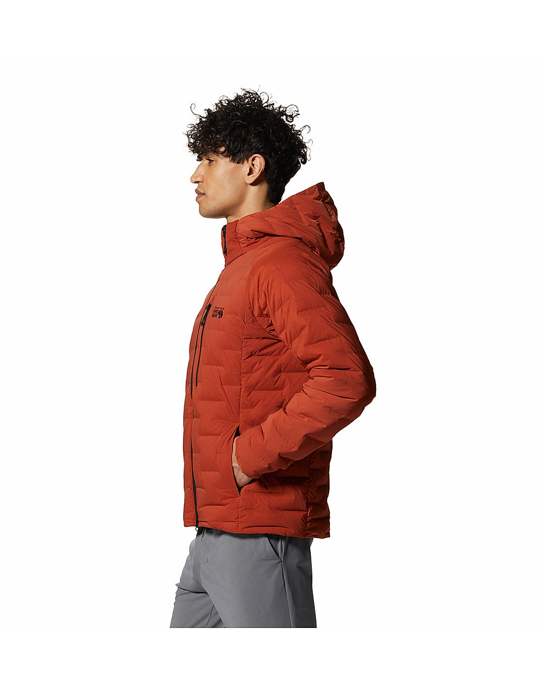 Mountain Hardwear Men Red Stretchdown Hoody