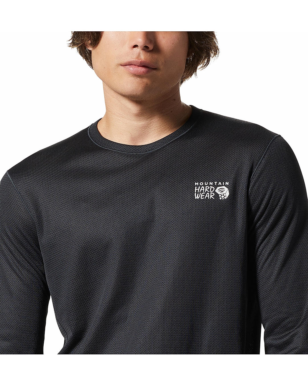Mountain Hardwear Men Black AirMesh Long Sleeve Crew Thermal Wear (Anti-odor Baselayer) (Not Returnable)
