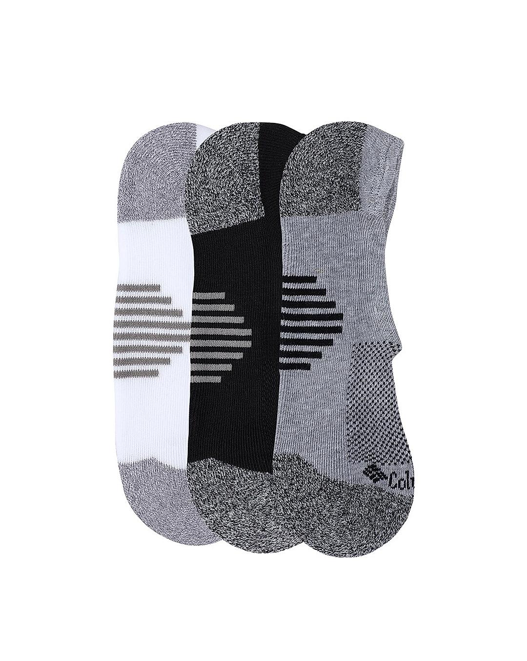 Columbia Men Black Socks Mn Eclps Lnr-Acc Str (Pair of 3) (Not Returnable)